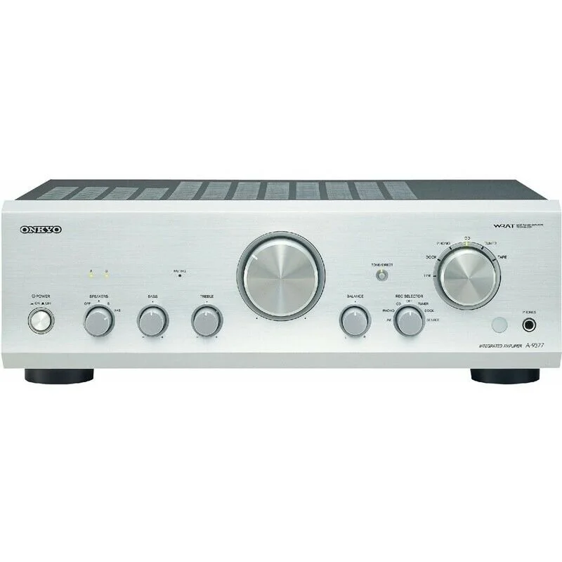 ONKYO 統合ステレオアンプ Onkyo A9377 2 Channel Integrated Amplifier A-9377 Silver | Hyperfi